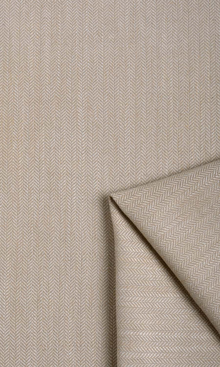 Herringbone Textured Window Treatments Fabric By the Metre (Pale Brown)