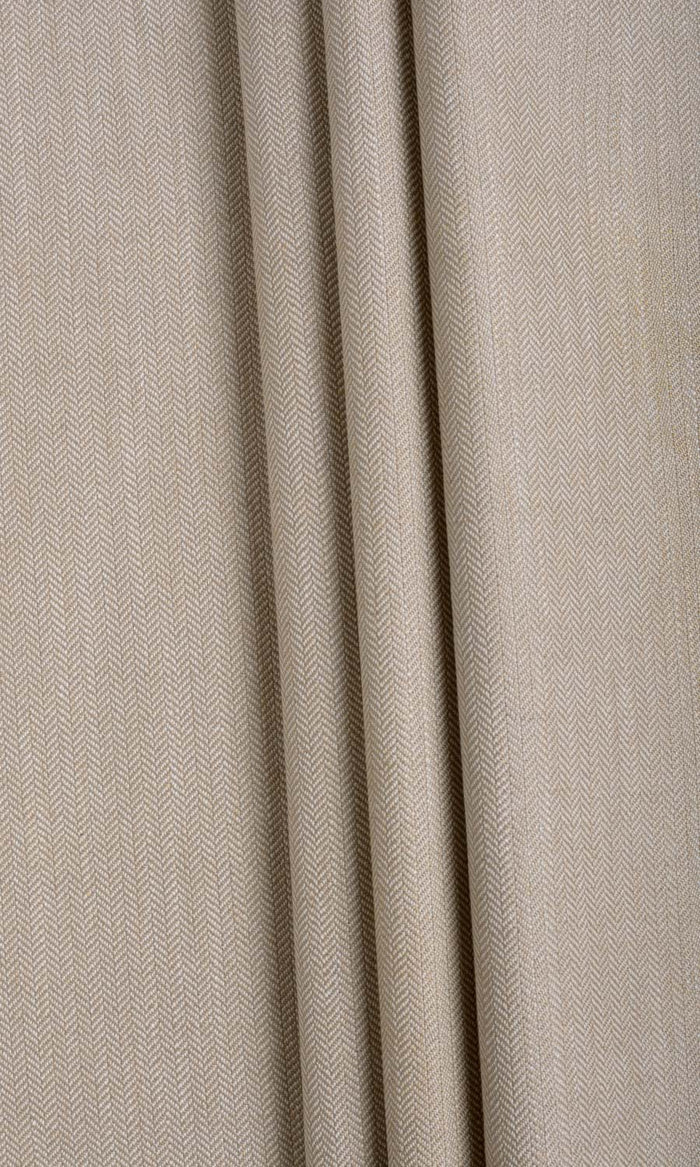 Herringbone Textured Home Textile Fabric Material By the Metre (Pale Brown)