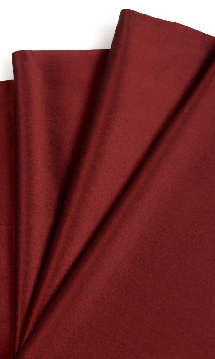 Shantung Silk Fabric Material By the Metre (Burgundy Red)