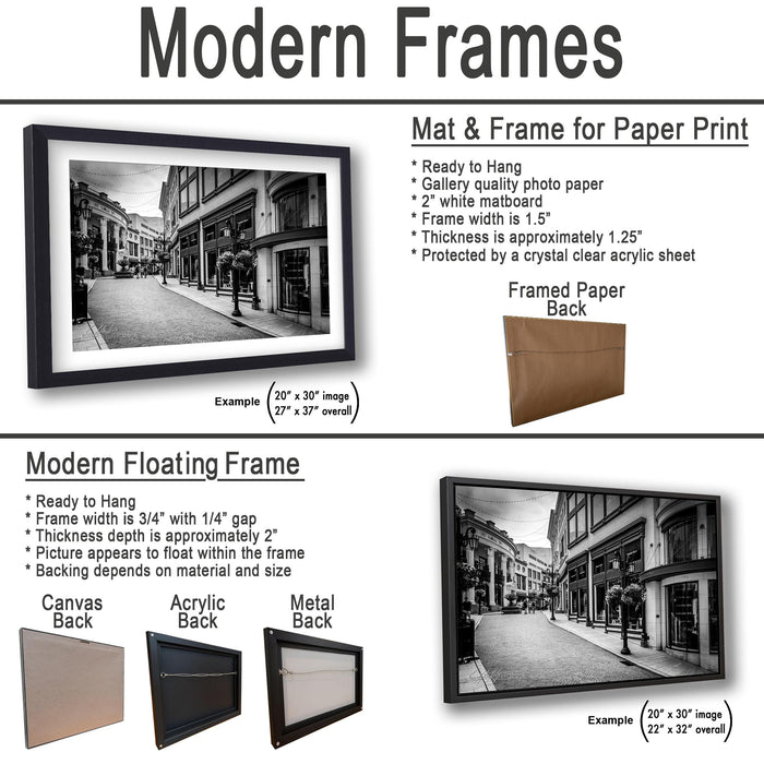 a black and white photo of modern frames