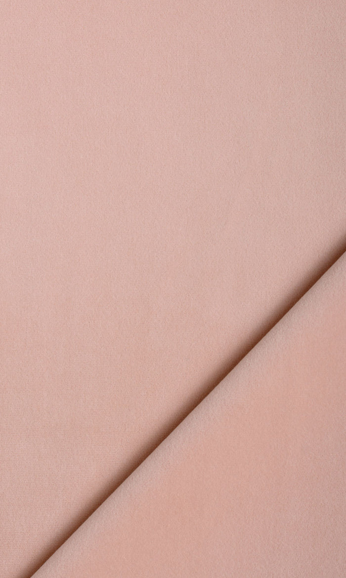 Velvet Fabric Material By the Metre (Blush Pink)