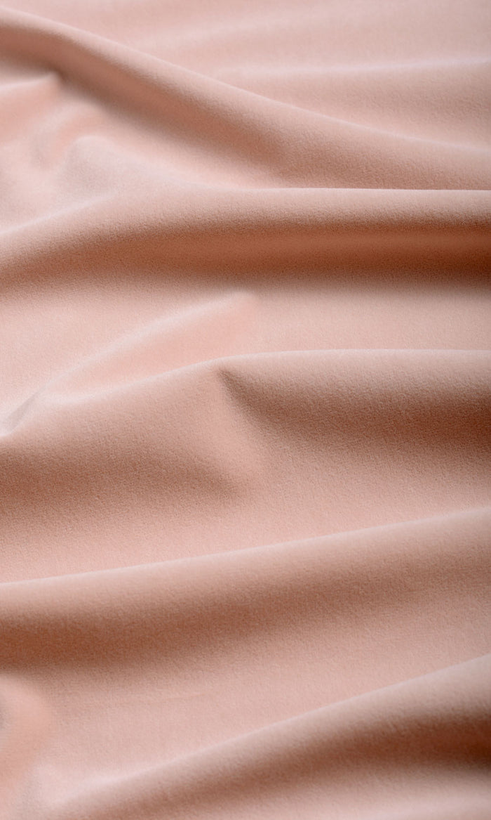 Velvet Fabric By the Metre for Curtains & Drapes (Blush Pink)