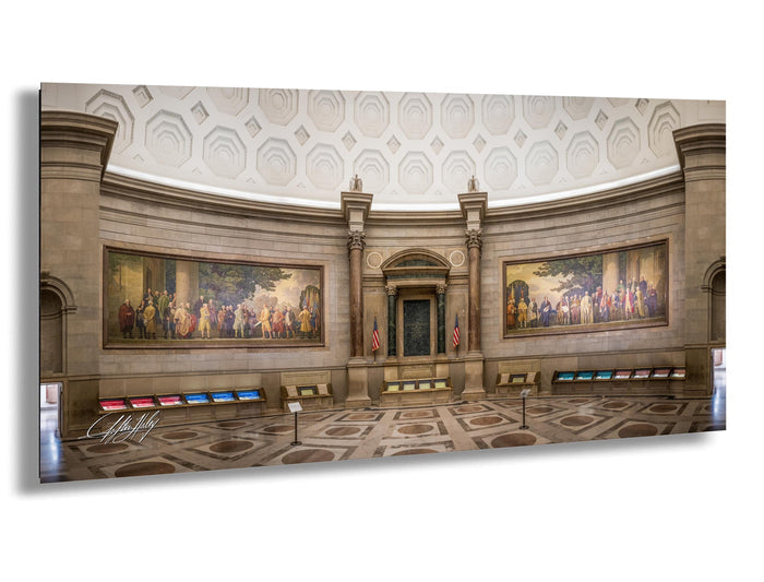 national archives rotunda wall art, washington dc historic interior print, american democracy fine art, constitutional heritage decor, patriotic office wall art, marble rotunda photography, declaration constitution artwork, museum quality architecture print, timeless government building art, luxury history themed decor