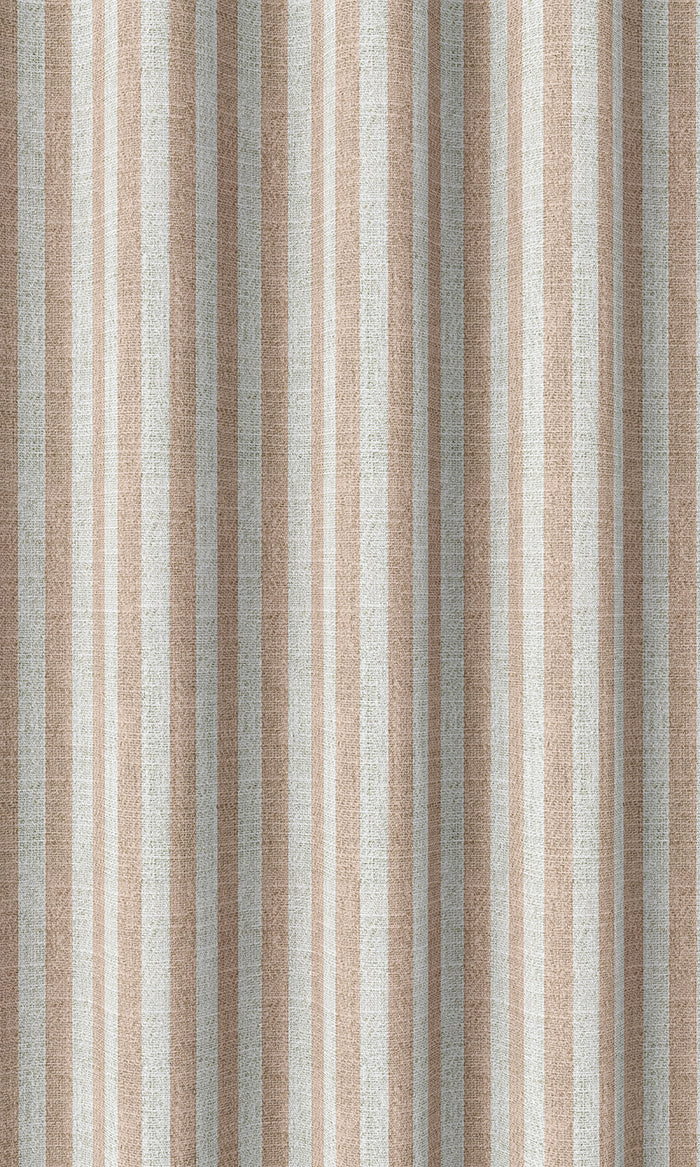 Modern Striped Print Home Décor Fabric By the Metre (Pink/ White)