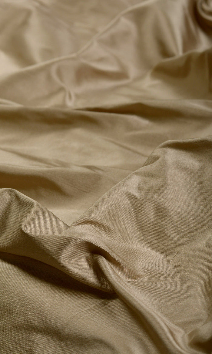 Shantung Silk Pinch Pleat, Rod Pocket, Eyelet Curtains (Brown)