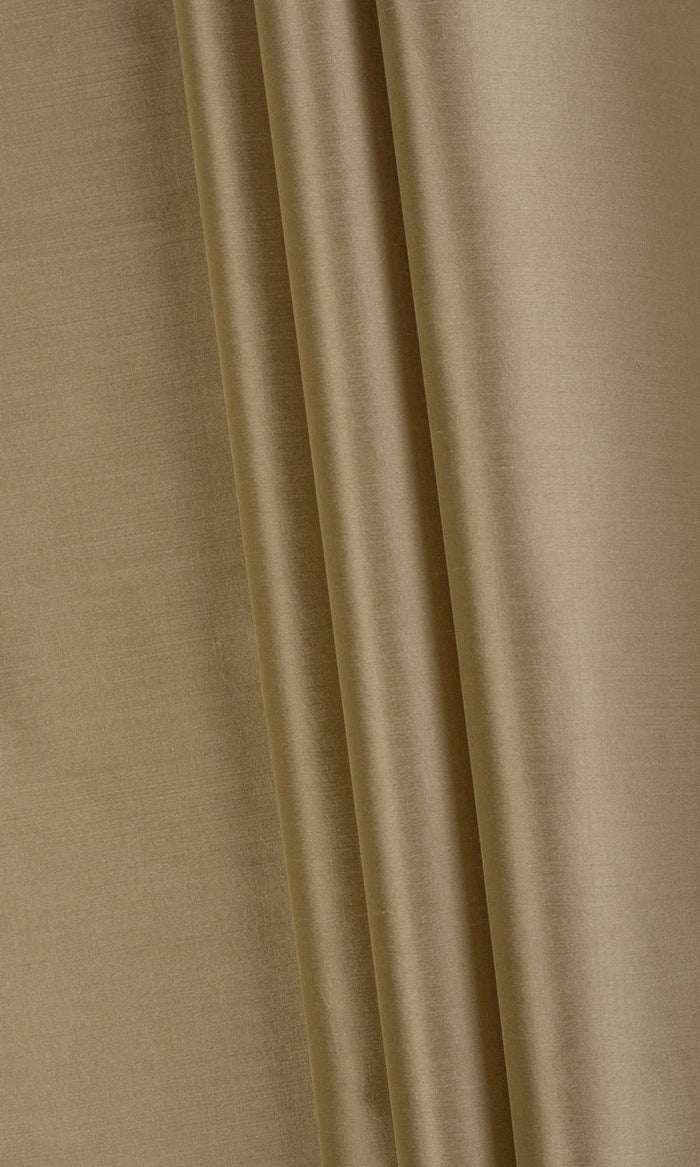 Shantung Silk Any Size Style Curtains (Brown)