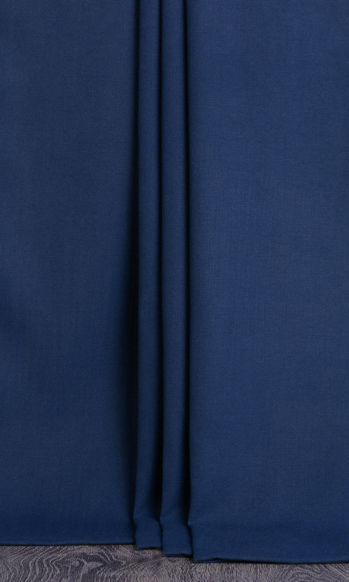 Plain Cotton Curtains (Navy Blue) Extra Long Short Wide