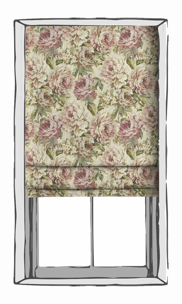 Floral Drapes for Living, Bedroom, Kitchen, Bathroom (Ivory/ Green/ Pink)