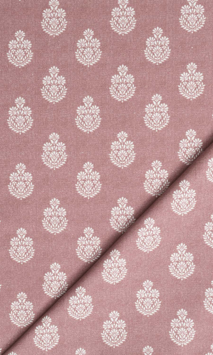 Floral Cotton Window Treatments Fabric By the Metre (Blush Red/ Pink)