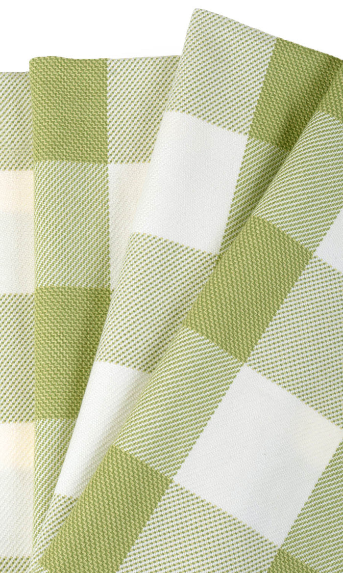 Buffalo Check Drapes (Olive Green/ White) Extra Long Short Wide