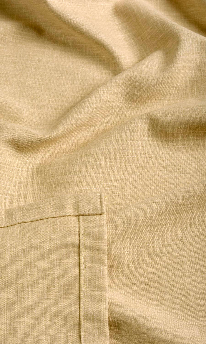 Linen Texture Any Size Style Curtains (Wheat Beige)