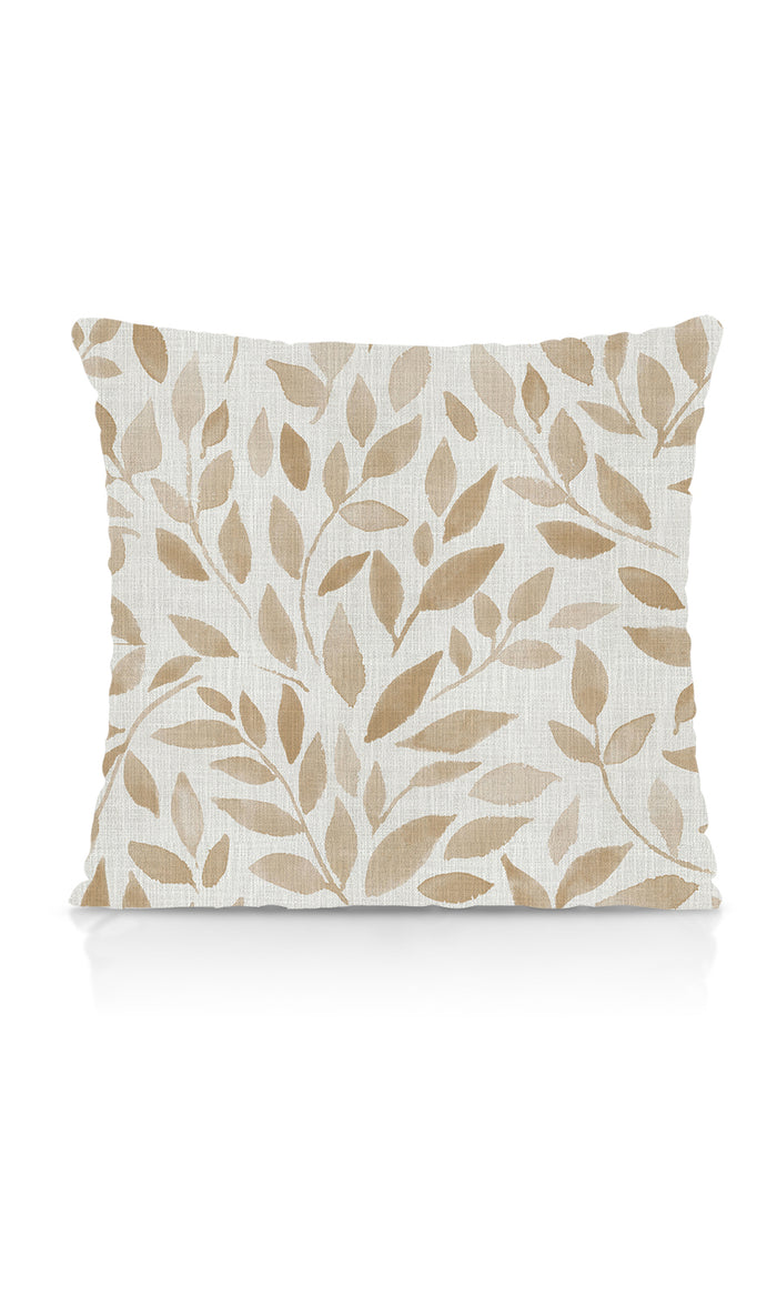 Botanical Print Home Textile Fabric Material By the Metre (White/ Brown)