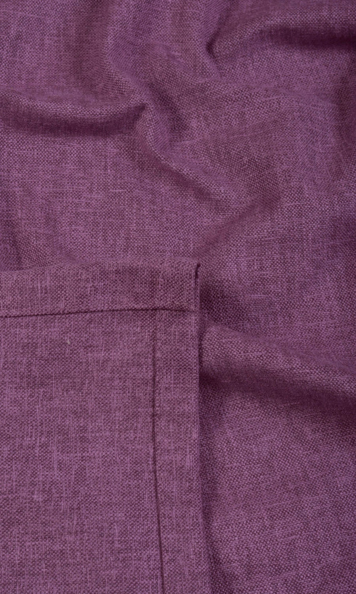 Linen-Blend Pinch Pleat, Rod Pocket, Eyelet Curtains (Lilac Purple)