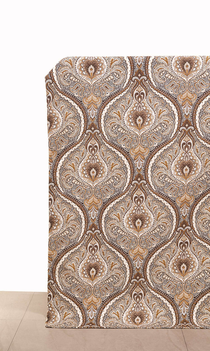 Damask Drapery (Brown/ Yellow/ Umber)
