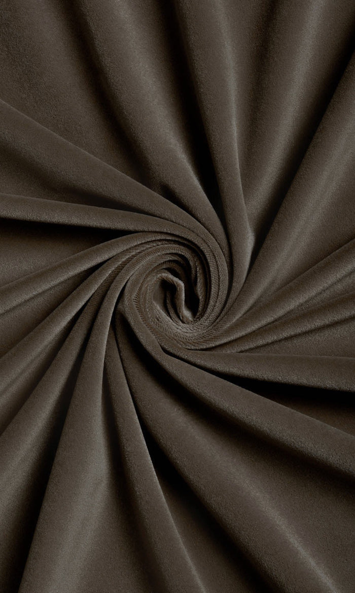 Velvet Curtains (Coffee Brown) Extra Long Short Wide