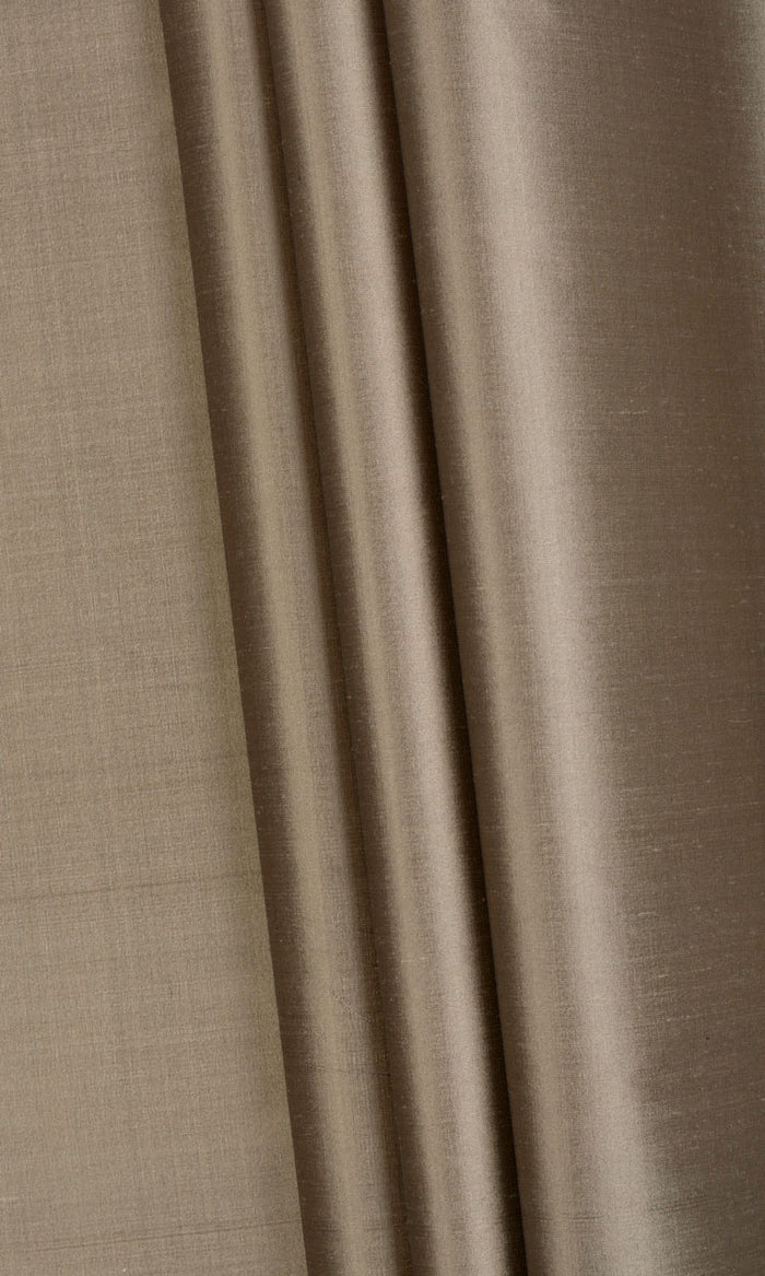 Shantung Silk Any Size Style Curtains (Brown)