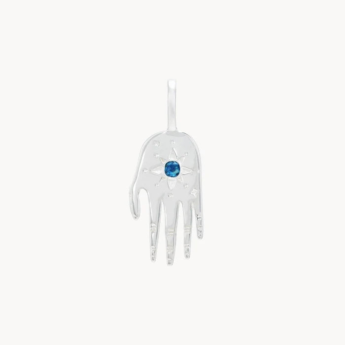 sacred palm silver charm - sterling silver