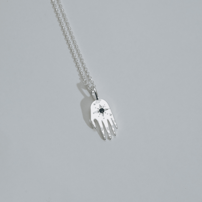 sacred palm silver charm - sterling silver