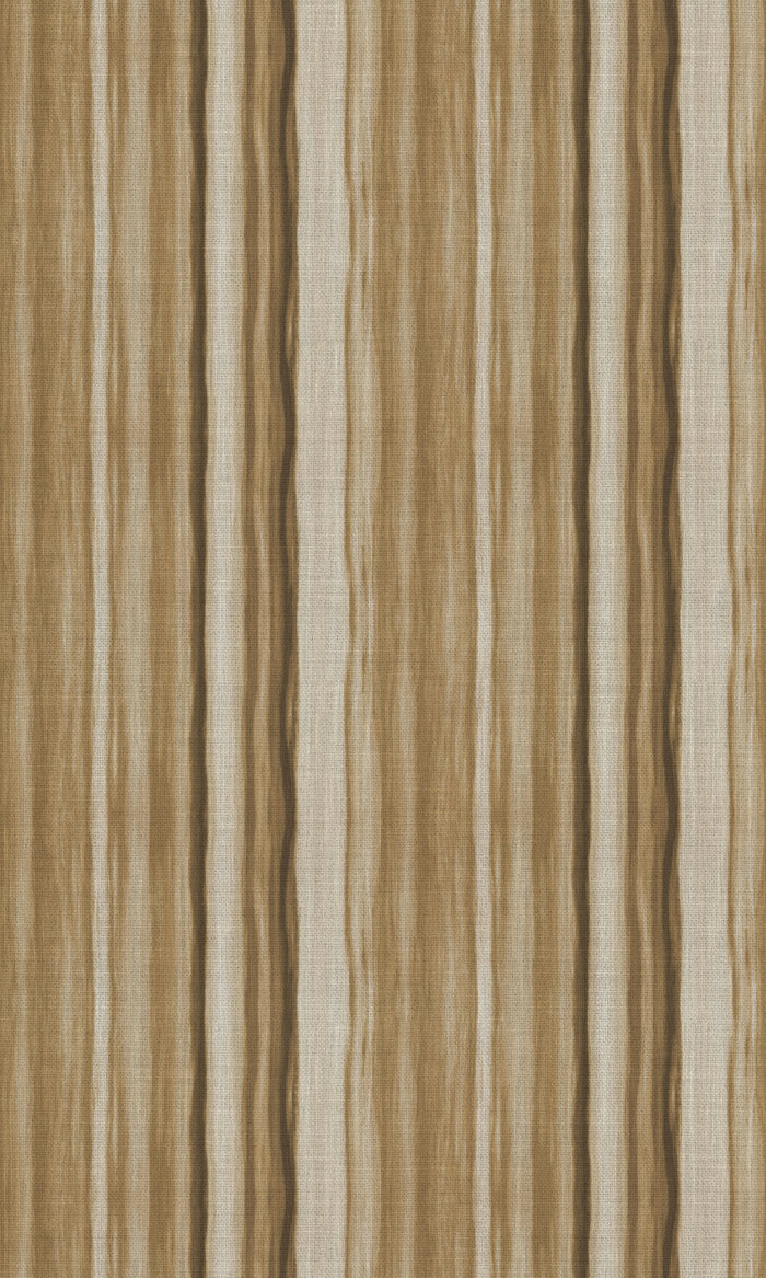 Modern Striped Print Fabric Material By the Metre (Brown/ Beige)