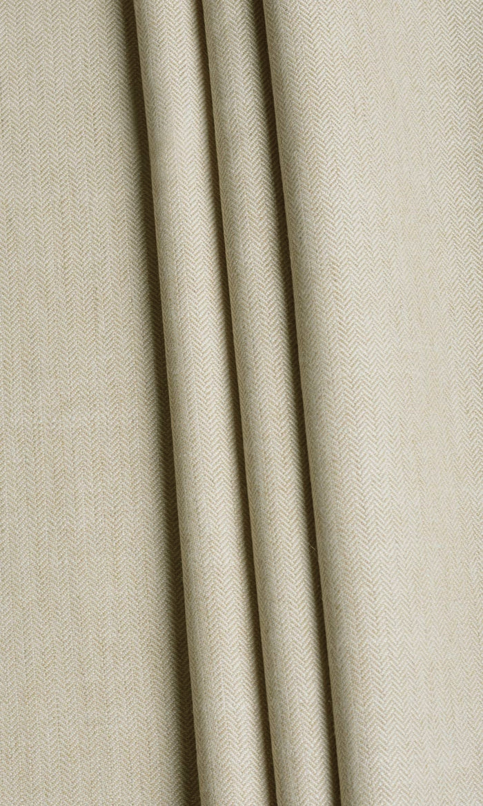 Herringbone Textured Pinch Pleat, Rod Pocket, Eyelet Curtains (Beige)