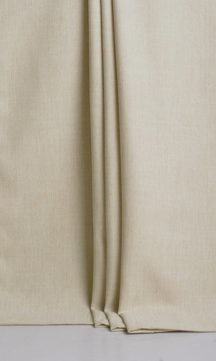 Herringbone Textured Drapery (Beige) Extra Long Short Wide