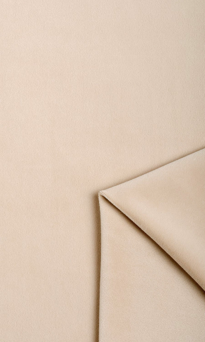 Velvet Home Textile Fabric Material By the Metre (Beige)