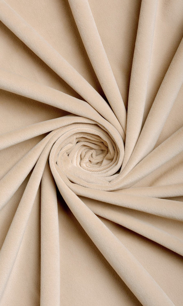 Velvet Curtain Panels (Beige)