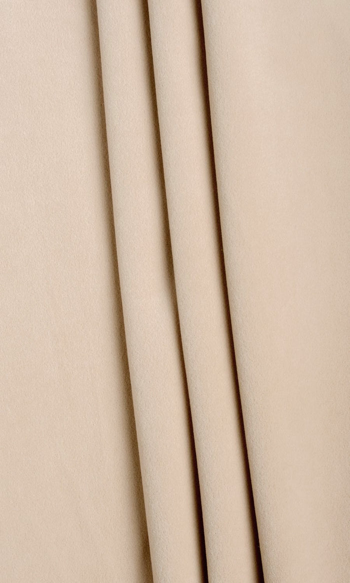 Velvet Curtain Panels (Beige) Extra Long Short Wide