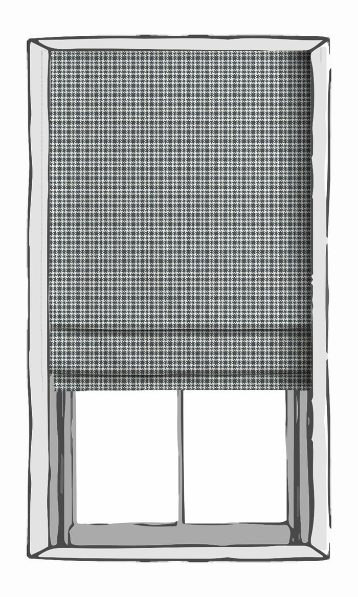 Check Patterned Window Treatments Fabric By the Metre (Slate Grey)