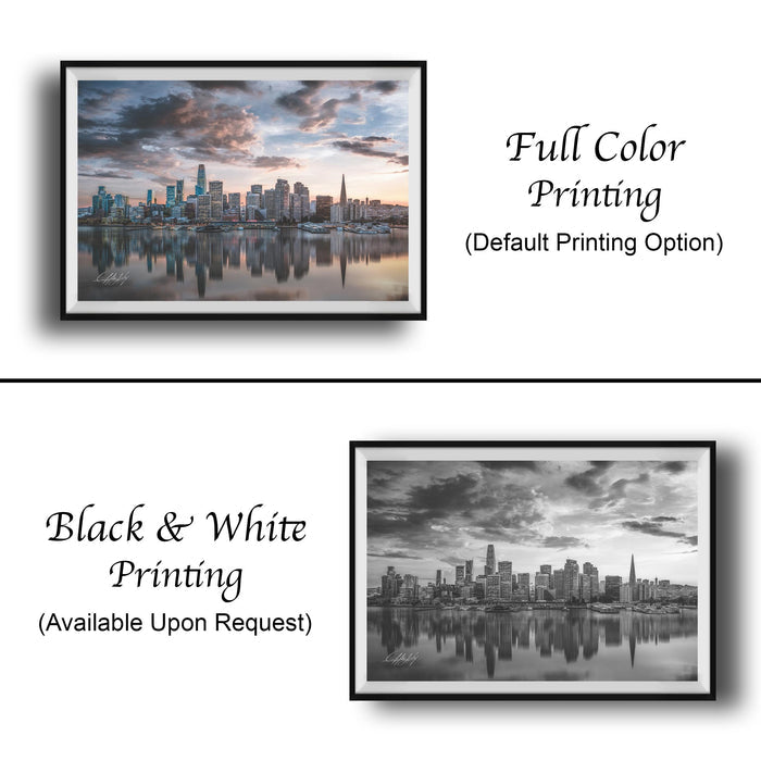 a black and white photo of a city skyline