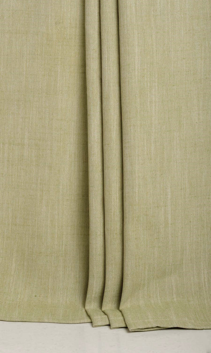 Plain Linen Texture Made-to-Measure Curtains (Green)