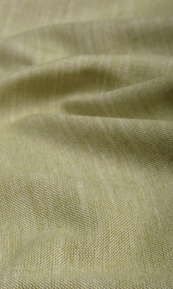 Plain Linen Texture Any Size Style Curtains (Green)