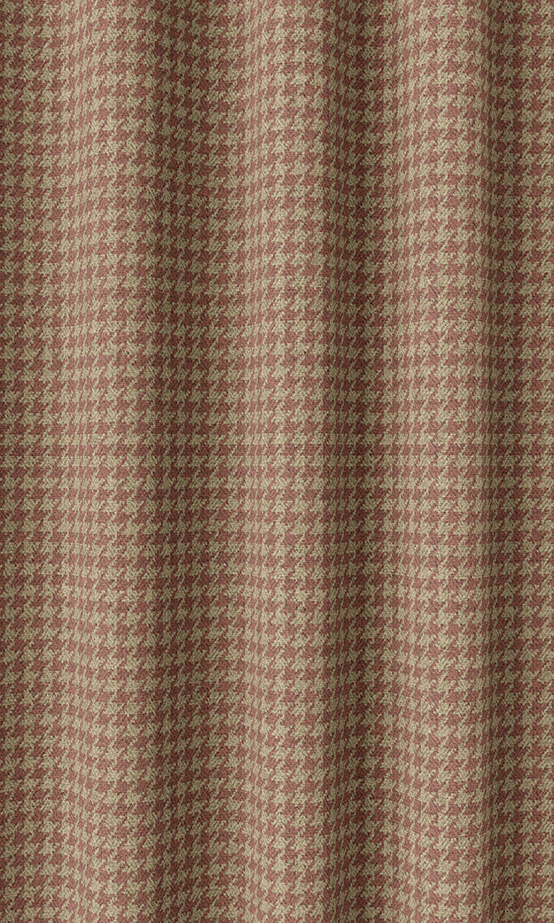 Houndstooth Drapes (Coral Pink/ Beige/ Orange)