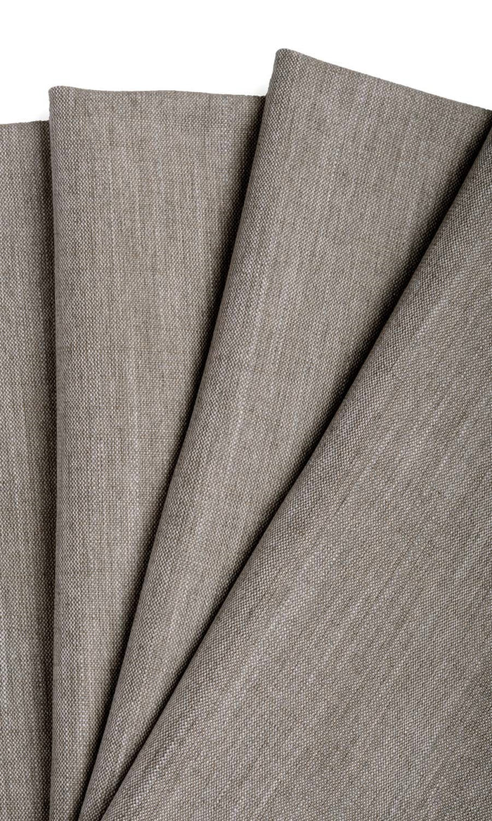 Plain Linen Texture Curtains for Living, Bedroom, Kitchen, Bathroom (Taupe/ Brown)