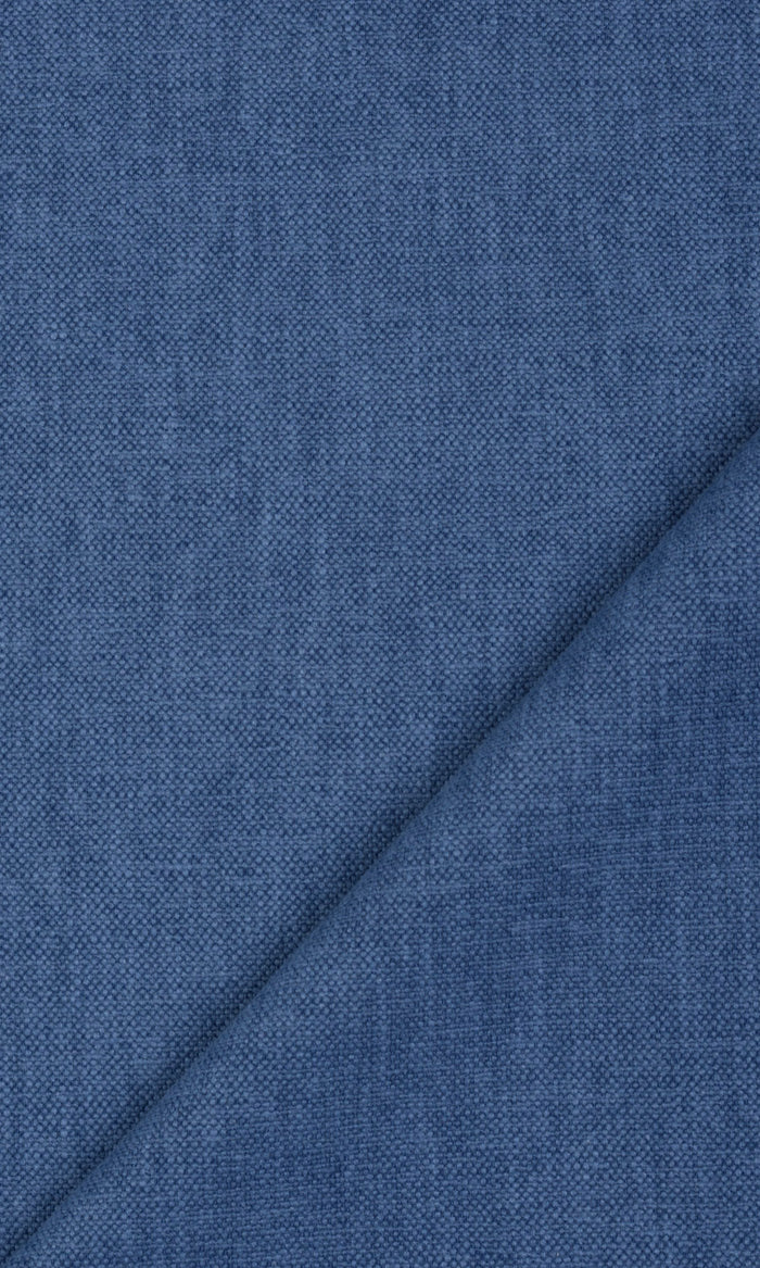 Linen-Blend Curtain Panels for Living, Bedroom, Kitchen, Bathroom (Blue)