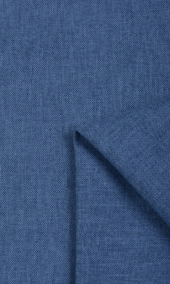 Linen-Blend Any Size Style Curtains (Blue)