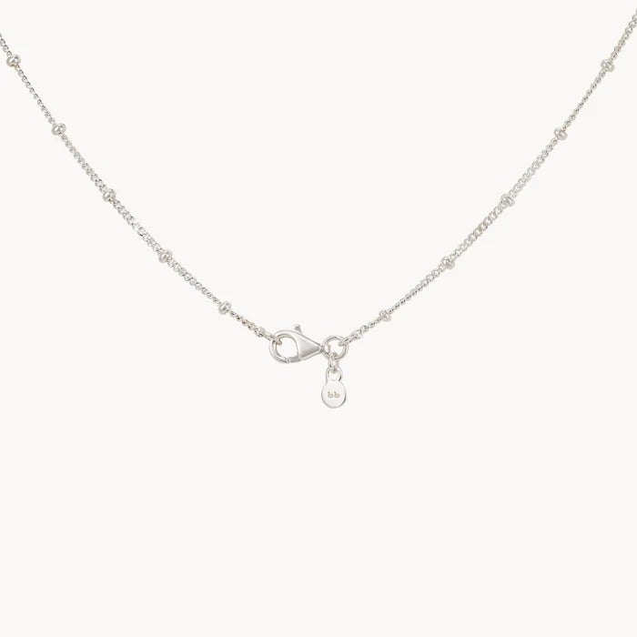 Satellite Chain in sterling silver, alternate angle detail view