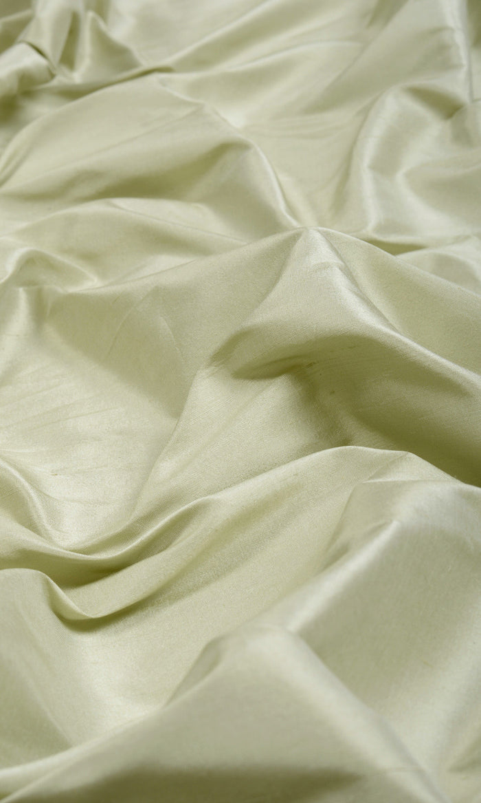 Shantung Silk Window Treatments Fabric By the Metre (Olive/ Sage Green)