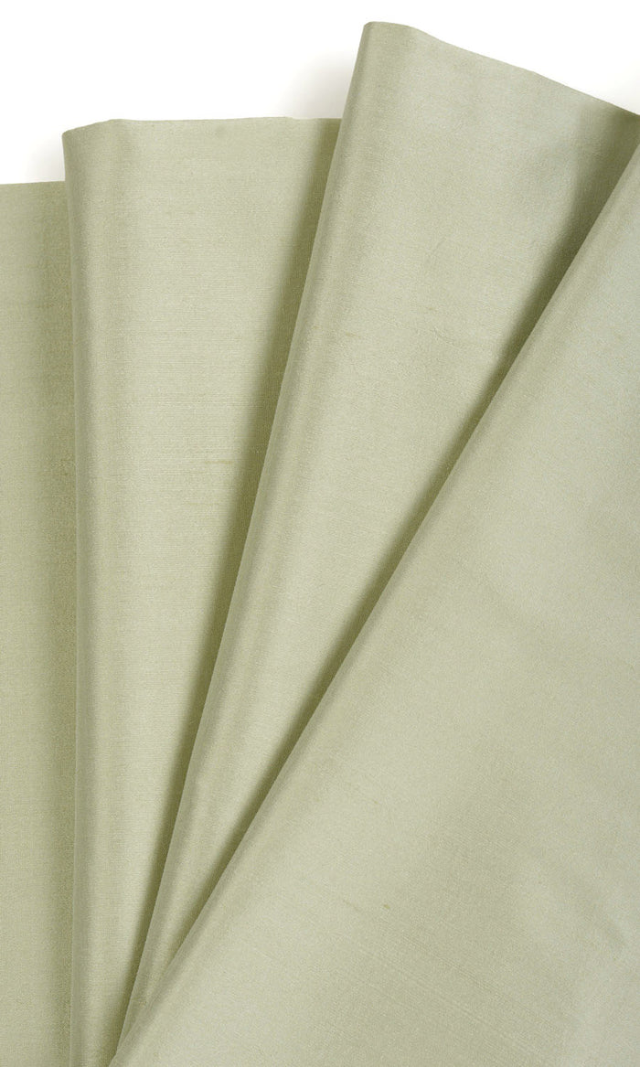 Shantung Silk Home Textile Fabric Material By the Metre (Olive/ Sage Green)