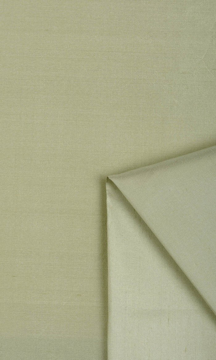 Shantung Silk Fabric Material By the Metre (Olive/ Sage Green)