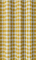 Checked Home Décor Fabric By the Metre (Deep Yellow/ White)