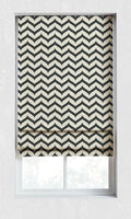 Geo Print Curtains (Black/ Ivory)
