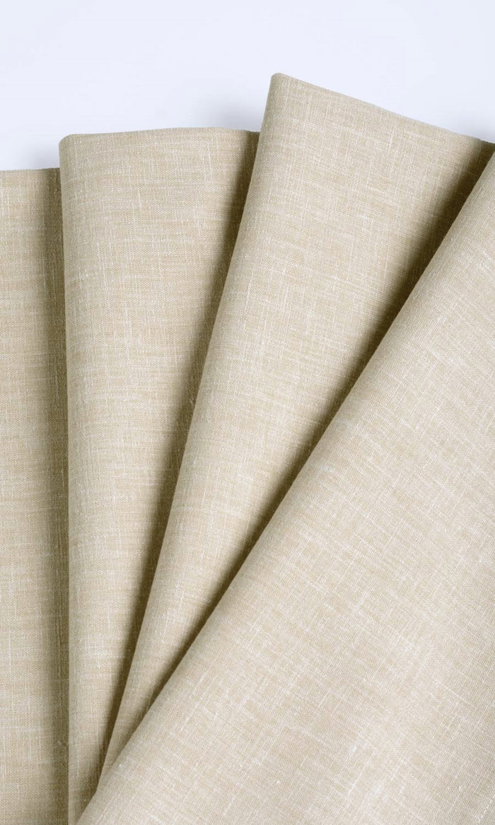 Linen Texture Curtains for Living, Bedroom, Kitchen, Bathroom (Oatmeal Beige)