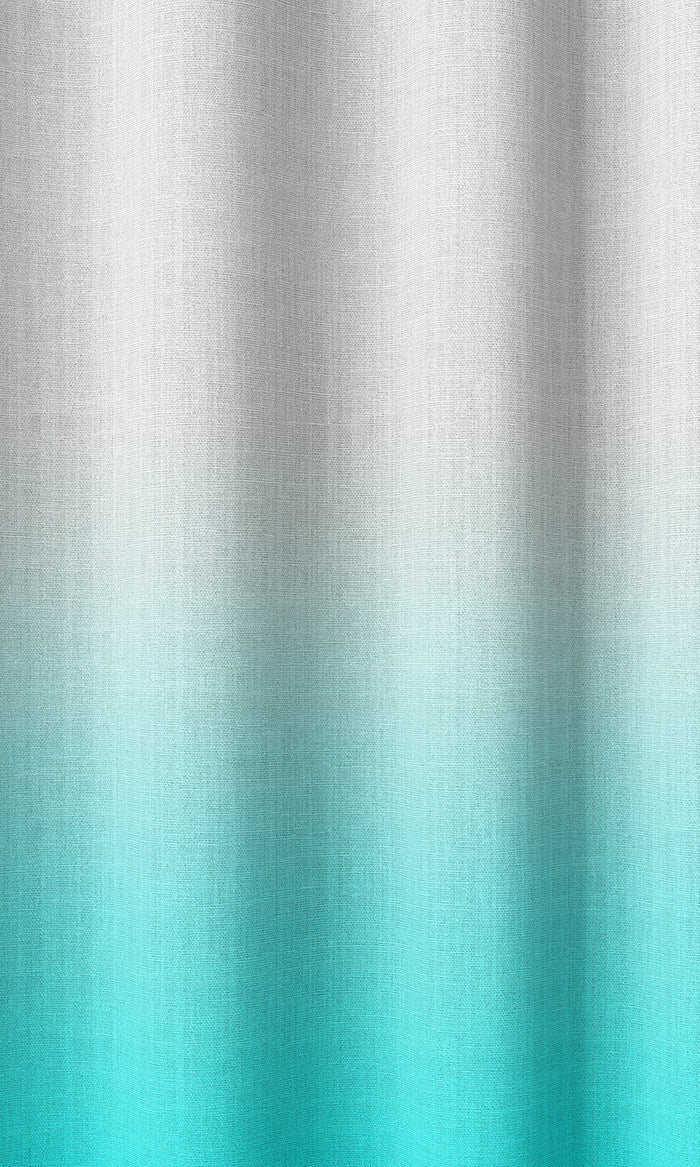 2-Tone Ombre Home Textile Fabric Material By the Metre (White/ Blue)