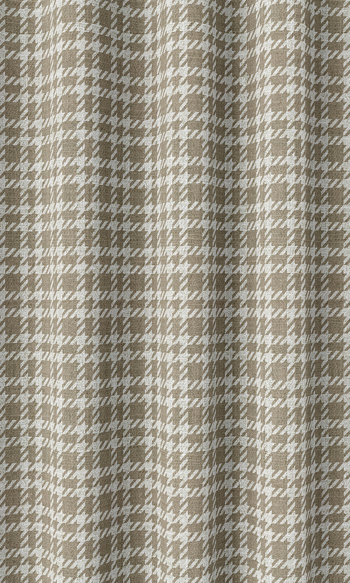 Checkered Drapes (Cedar Brown/ White)