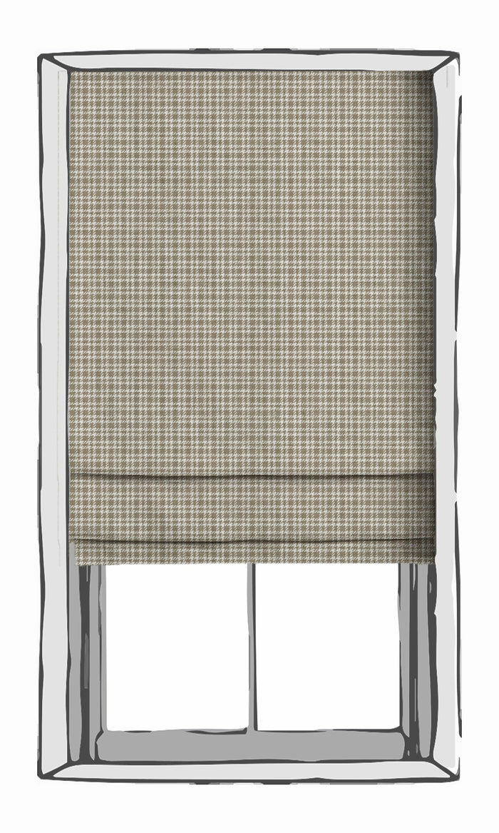 Checkered Drapes (Cedar Brown/ White) Extra Long Short Wide