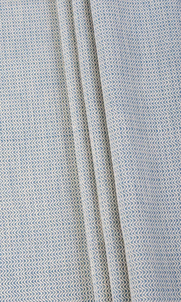 Textured  Pinch Pleat, Rod Pocket, Eyelet Curtains (Blue)