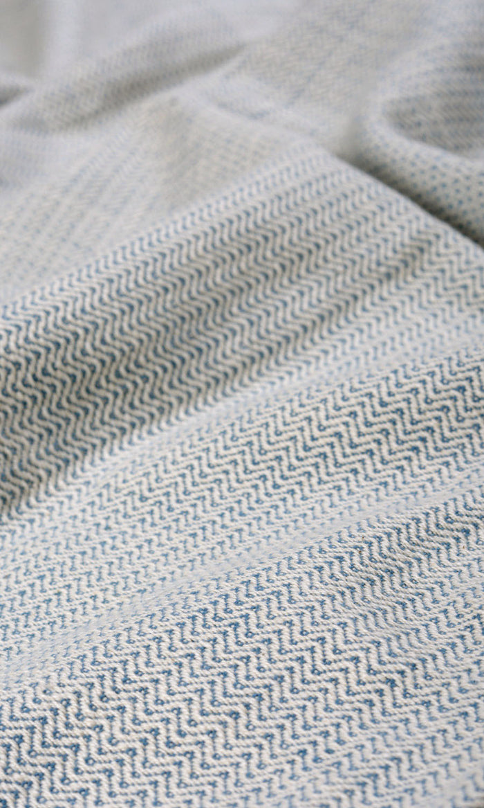 Textured  Made-to-Measure Curtains (Blue)