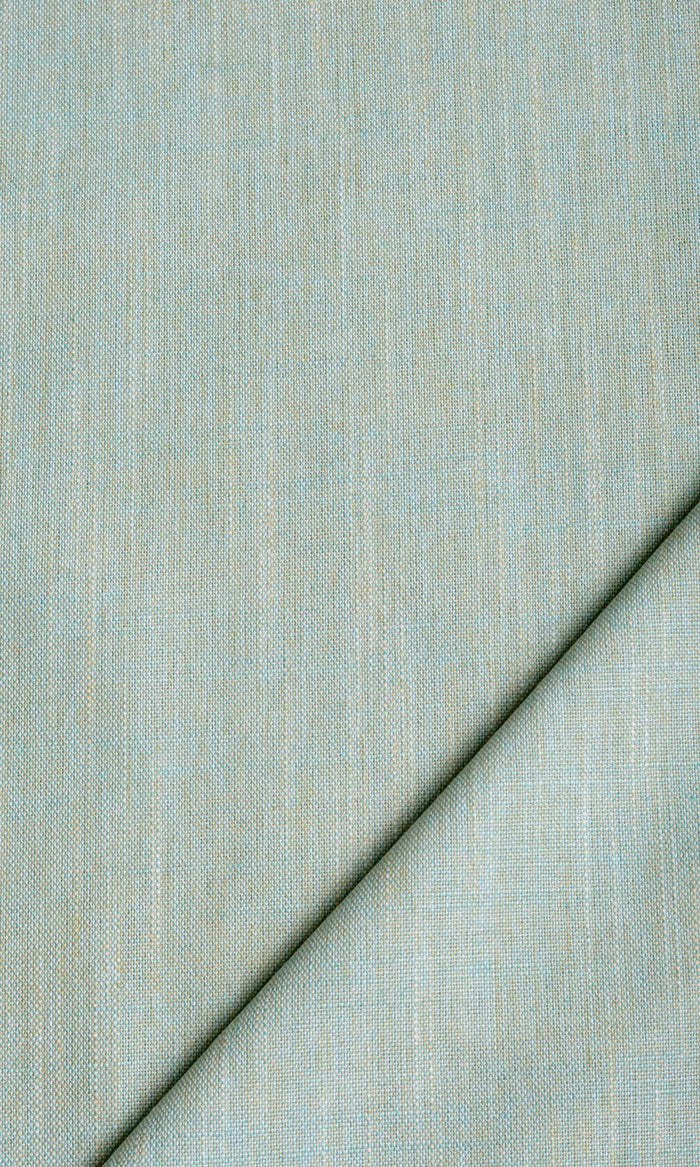 Plain Linen Texture Pinch Pleat, Rod Pocket, Eyelet Curtains (Pale Blue/ Green)