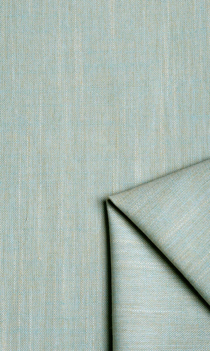 Plain Linen Texture Fabric Material By the Metre (Pale Blue/ Green)